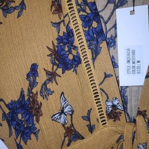 The Palms Floral Raxi [mustard]